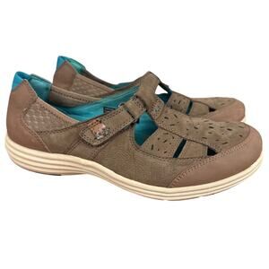 Aravon Womens Brown Comfort Shoes Barbara Sandals Lightweight Closed Toe 8 D